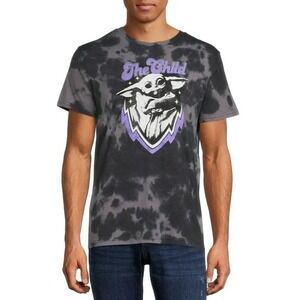 Star Wars FifthSun‎ The Child Grogu Mandalorian Gray Tie Dye Graphic Crew Tee M